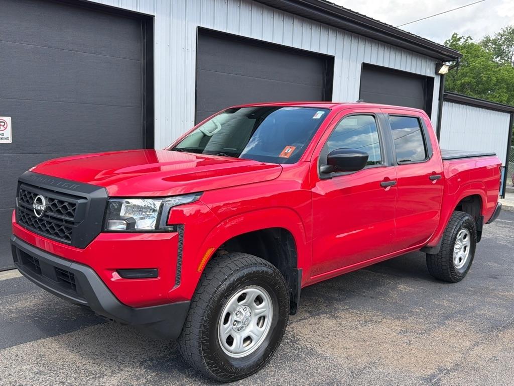 red alert 2022 Nissan Frontier S Crew Cab 4WD Pickup Truck Four-Wheel Drive Automatic