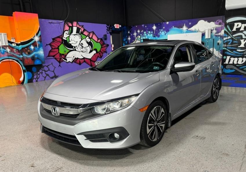 luna silver 2016 Honda Civic EX-L Sedan Front-Wheel Drive Continuously Variable Transmission
