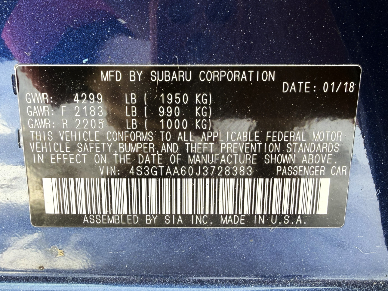 Subaru Impreza 2.0i CVT 5-Door 2018