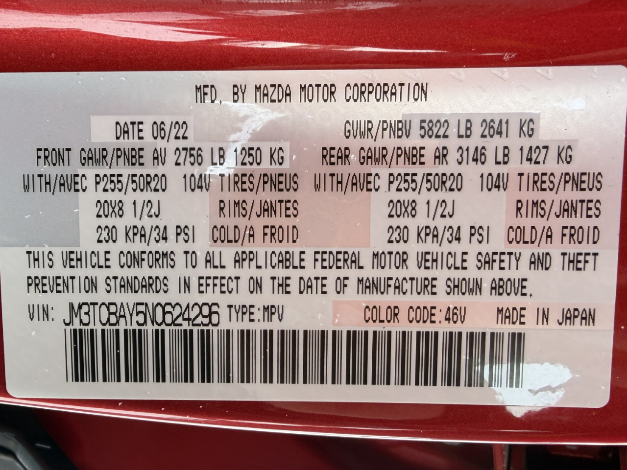 Mazda CX-9 Touring Plus 2022