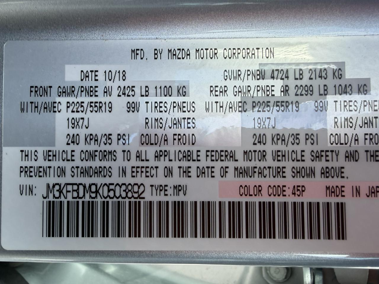 Mazda CX-5 Grand Touring AWD 2019