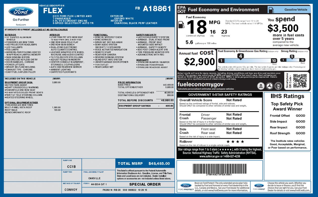 Ford Flex Limited AWD w/EcoBoost 2015