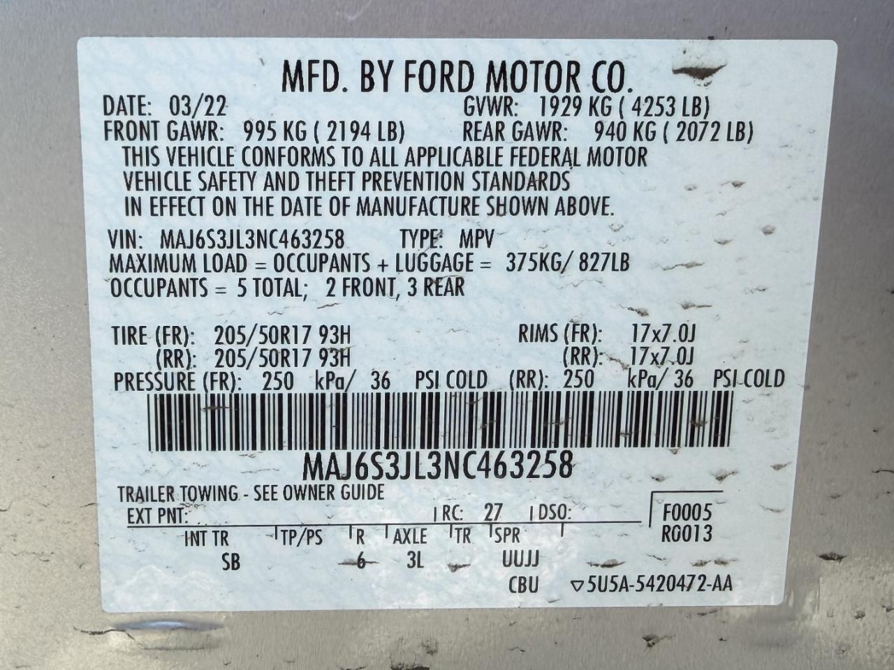 Ford EcoSport SES AWD 2022