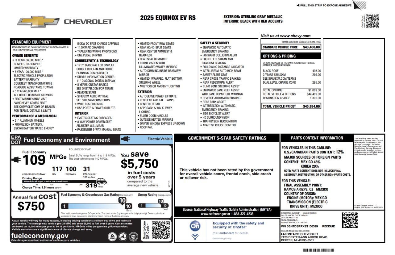 Chevrolet Equinox EV RS 2025