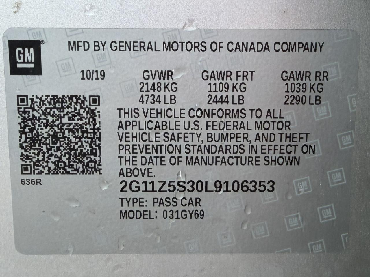 Chevrolet Impala LT 2020