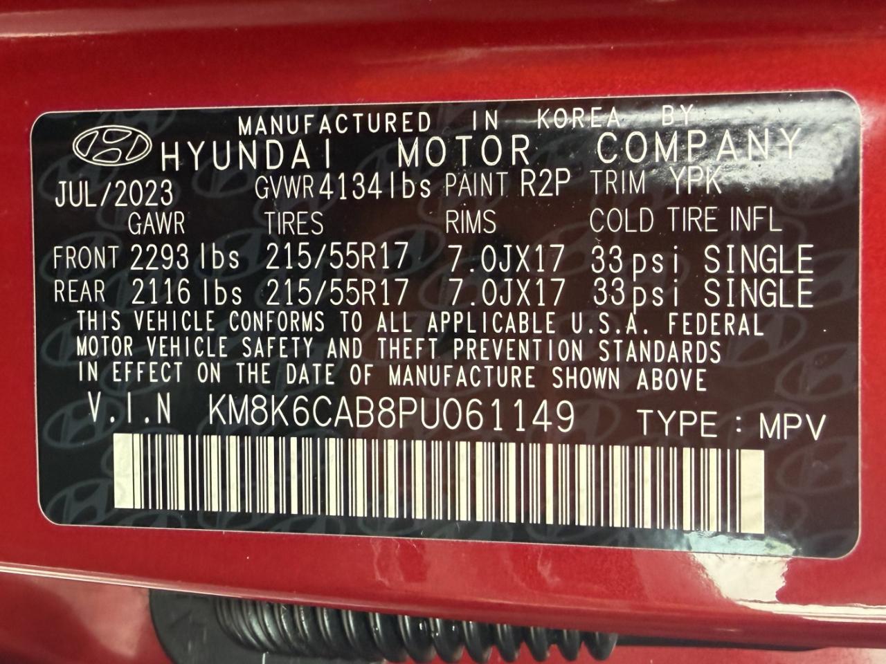 Hyundai Kona SEL AWD 2023