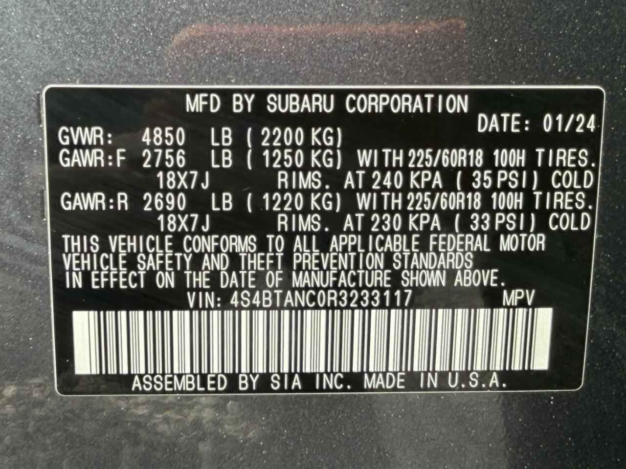 Subaru Outback Limited 2024