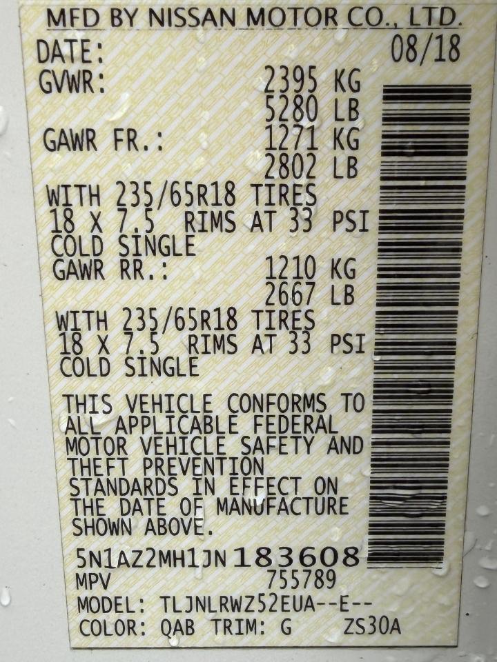 Nissan Murano SL AWD 2018