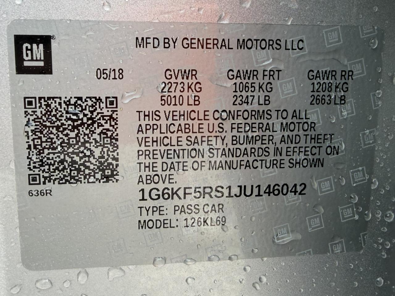 Cadillac CT6 3.6L Premium Luxury AWD 2018