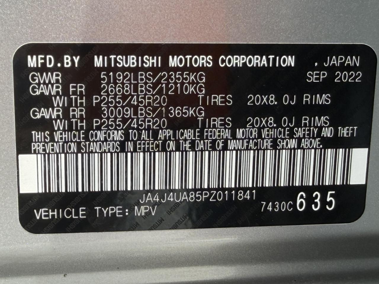 Mitsubishi Outlander SE AWC 2023