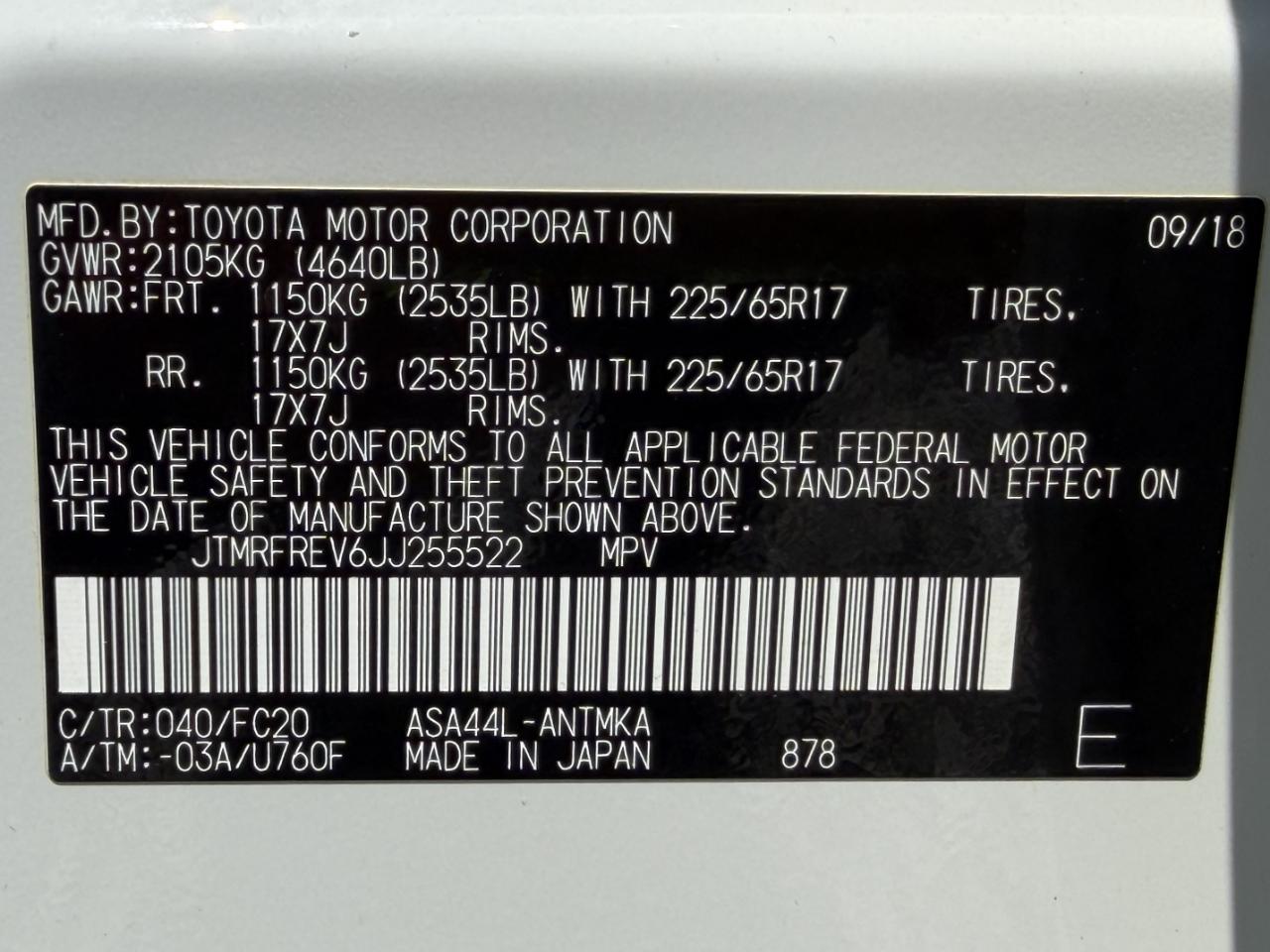 Toyota RAV4 XLE AWD 2018