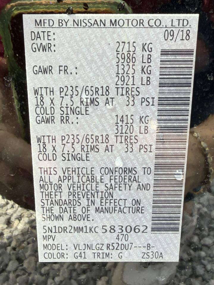 Nissan Pathfinder SL 4WD 2019