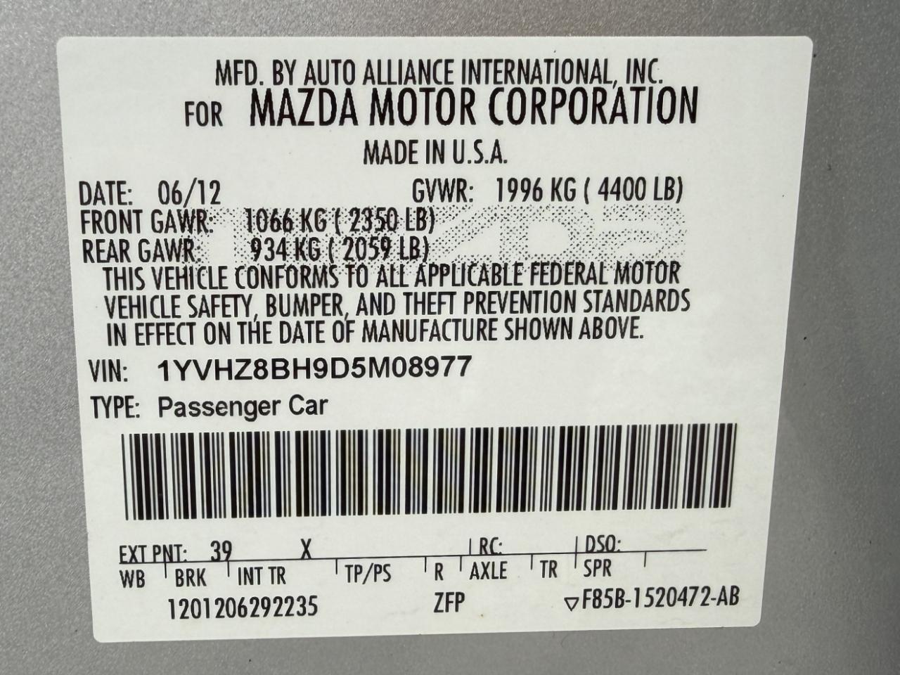 Mazda MAZDA6 i Sport 2013