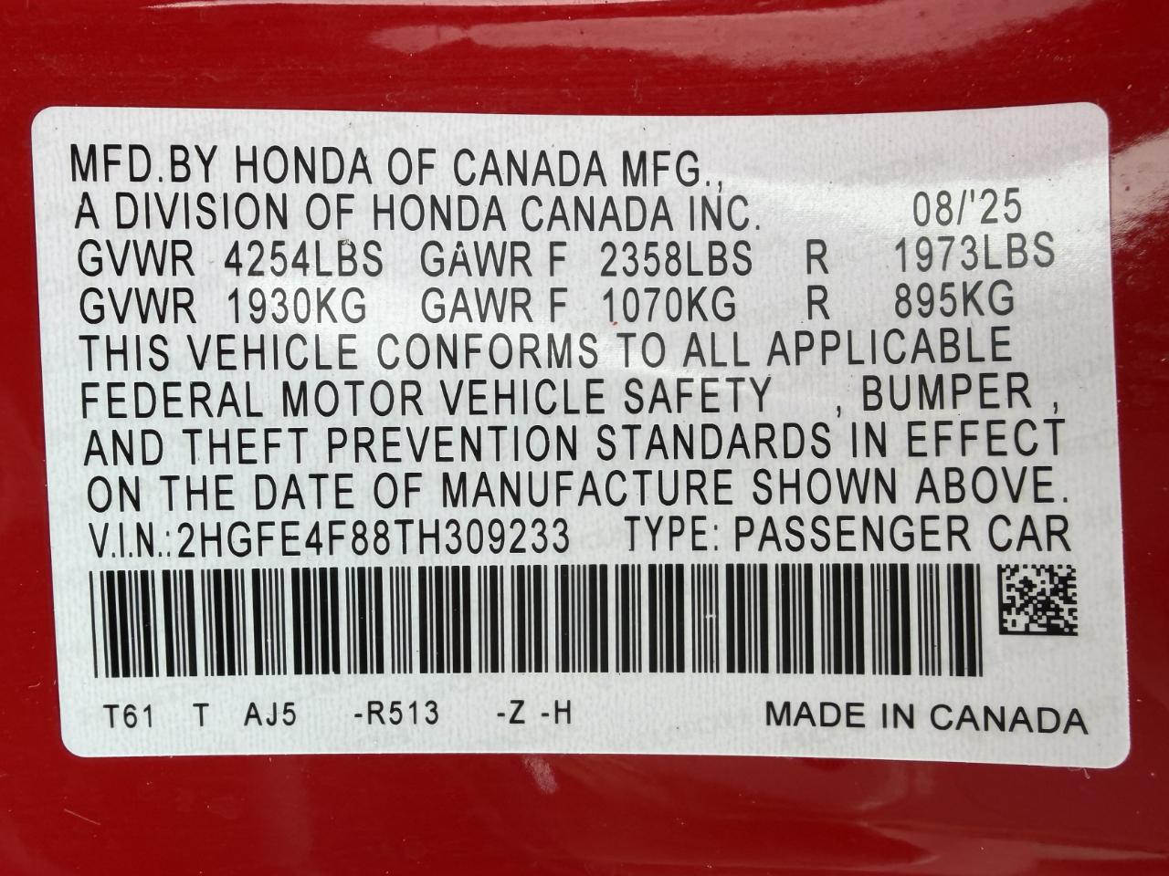 Honda Civic Sport Touring Hybrid 2026