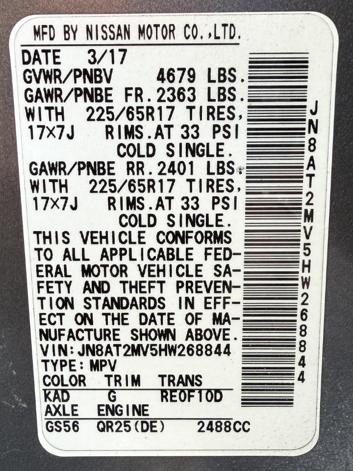 Nissan Rogue SV AWD 2017