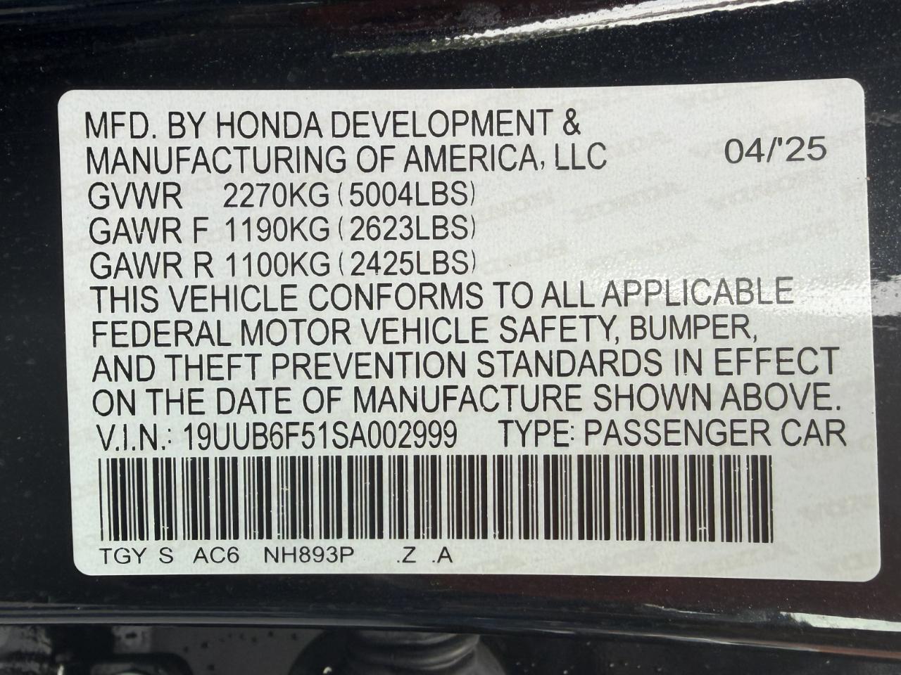 Acura TLX SH-AWD A-Spec Package 2025