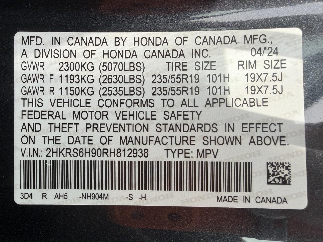Honda CR-V Hybrid Touring 2024
