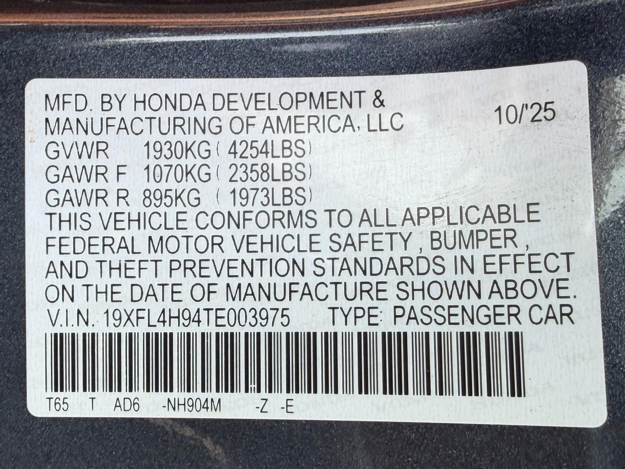 Honda Civic Sport Touring Hybrid Hatchback 2026