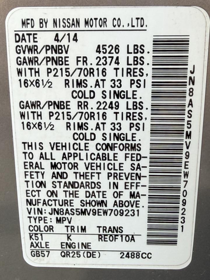 Nissan Rogue Select S AWD 2014
