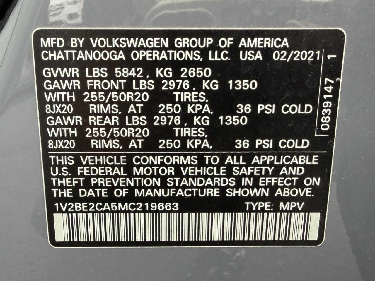 Volkswagen Atlas Cross Sport V6 SEL 4MOTION 2021