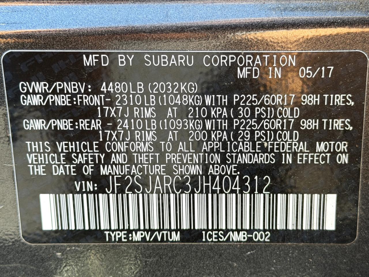 Subaru Forester 2.5i Touring 2018