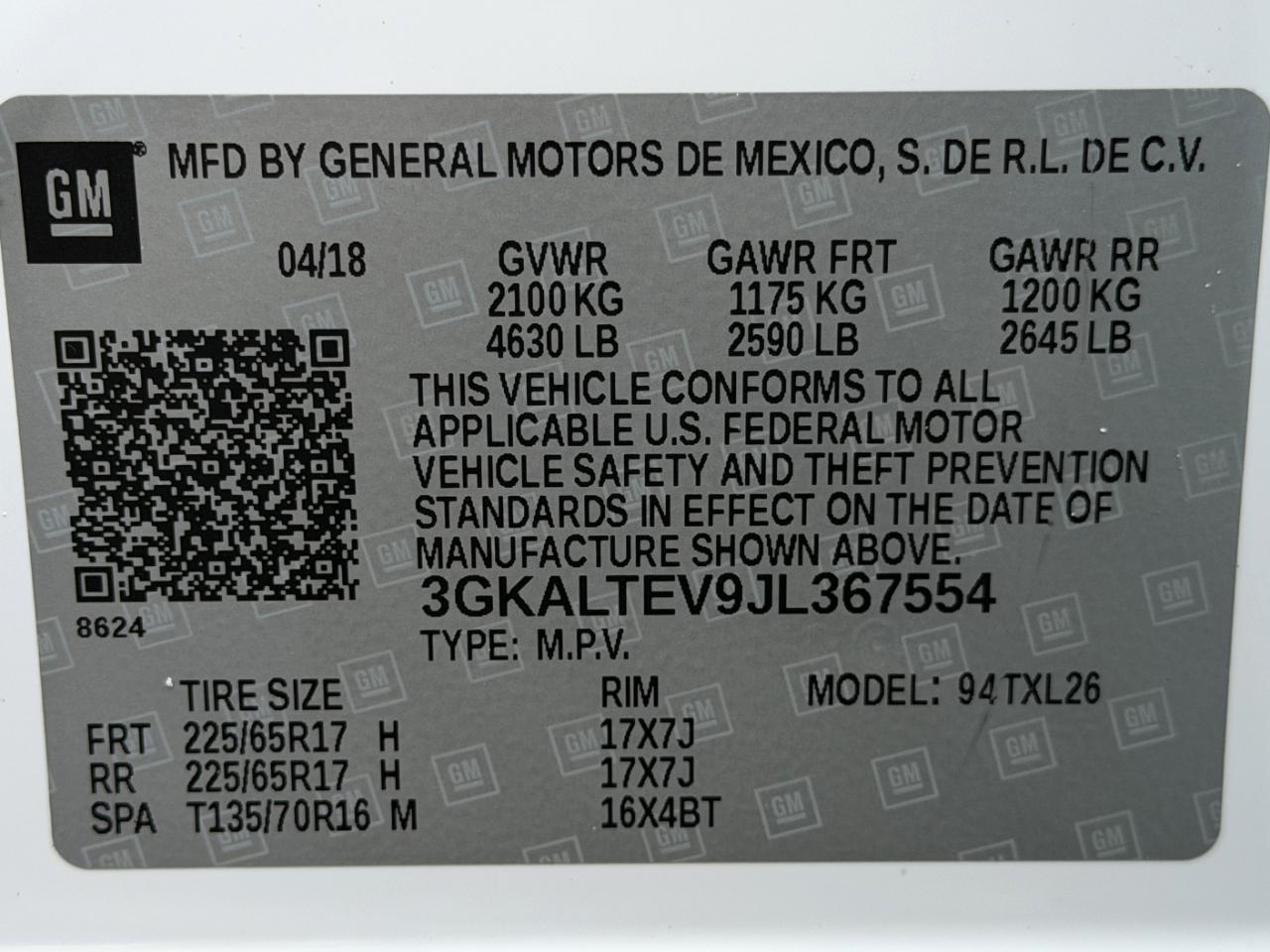 GMC Terrain SLE AWD 2018