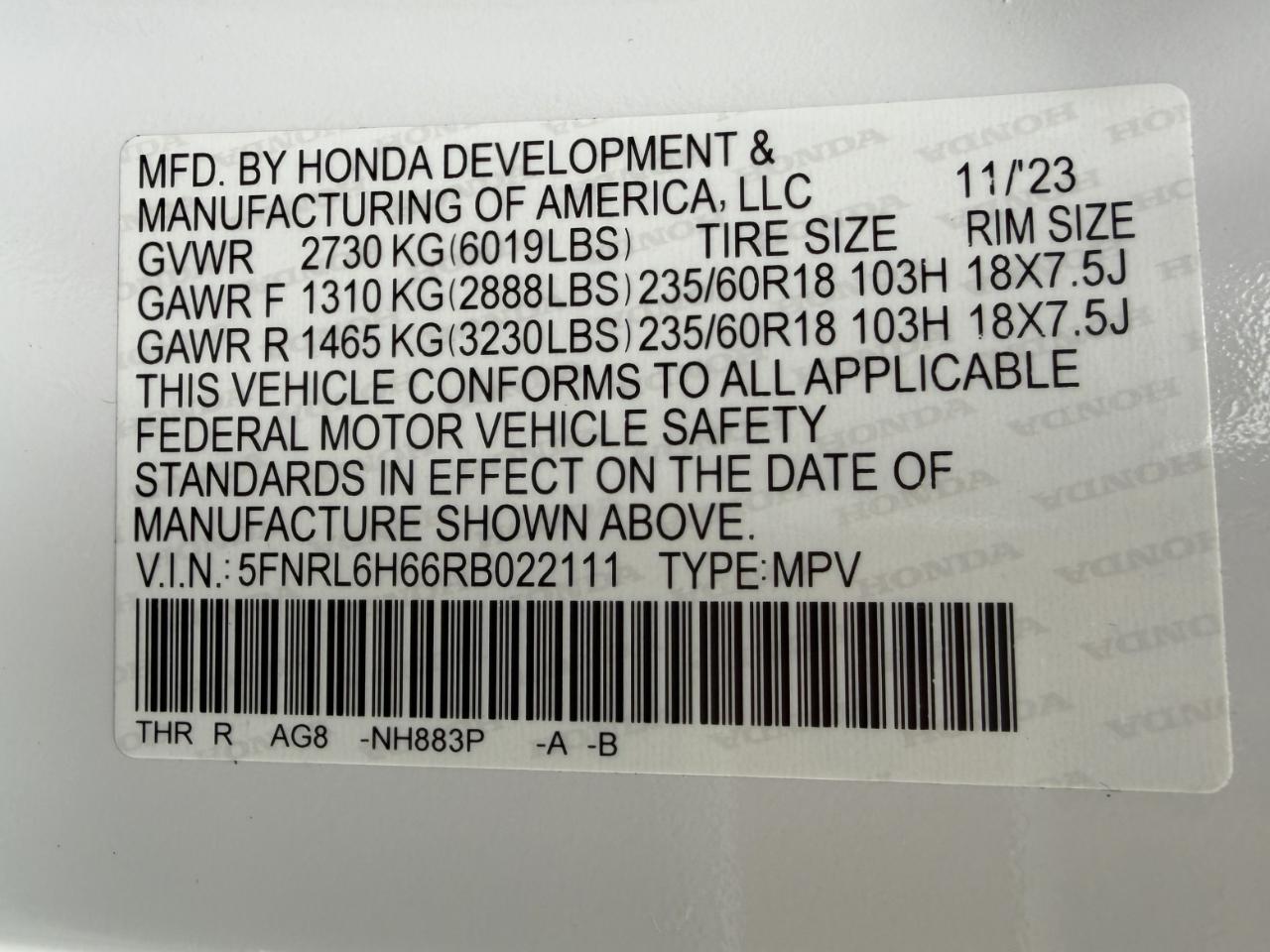 Honda Odyssey EX-L 2024