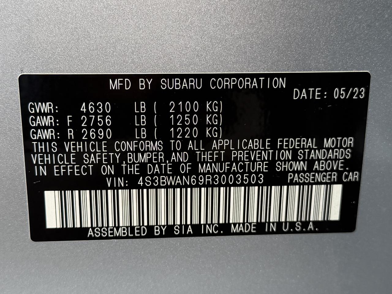 Subaru Legacy Limited 2024