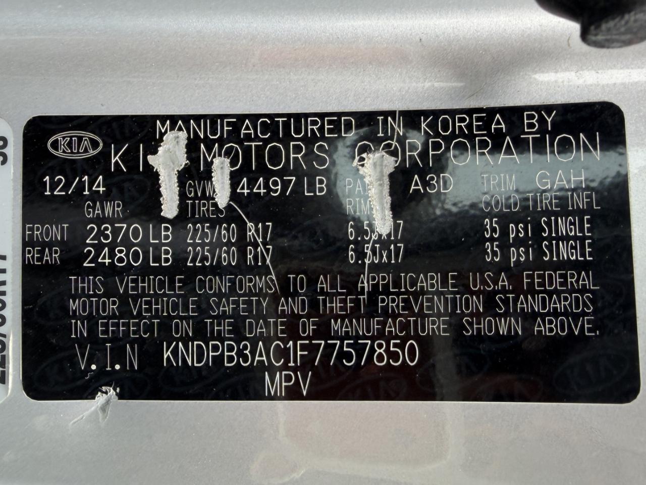 Kia Sportage LX FWD 2015