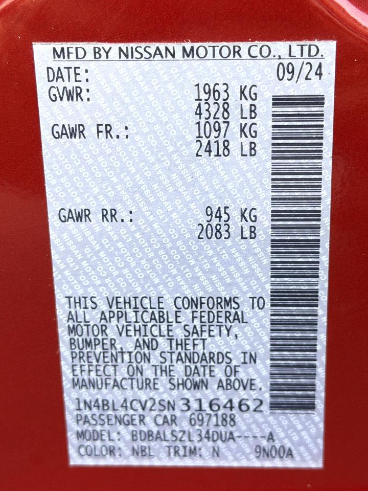 Nissan Altima 2.5 SR 2025