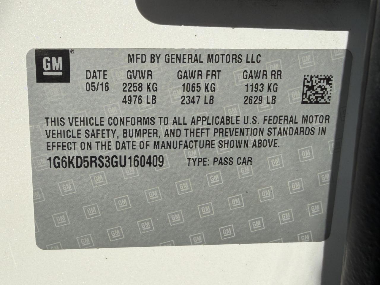 Cadillac CT6 3.6L Luxury AWD 2016