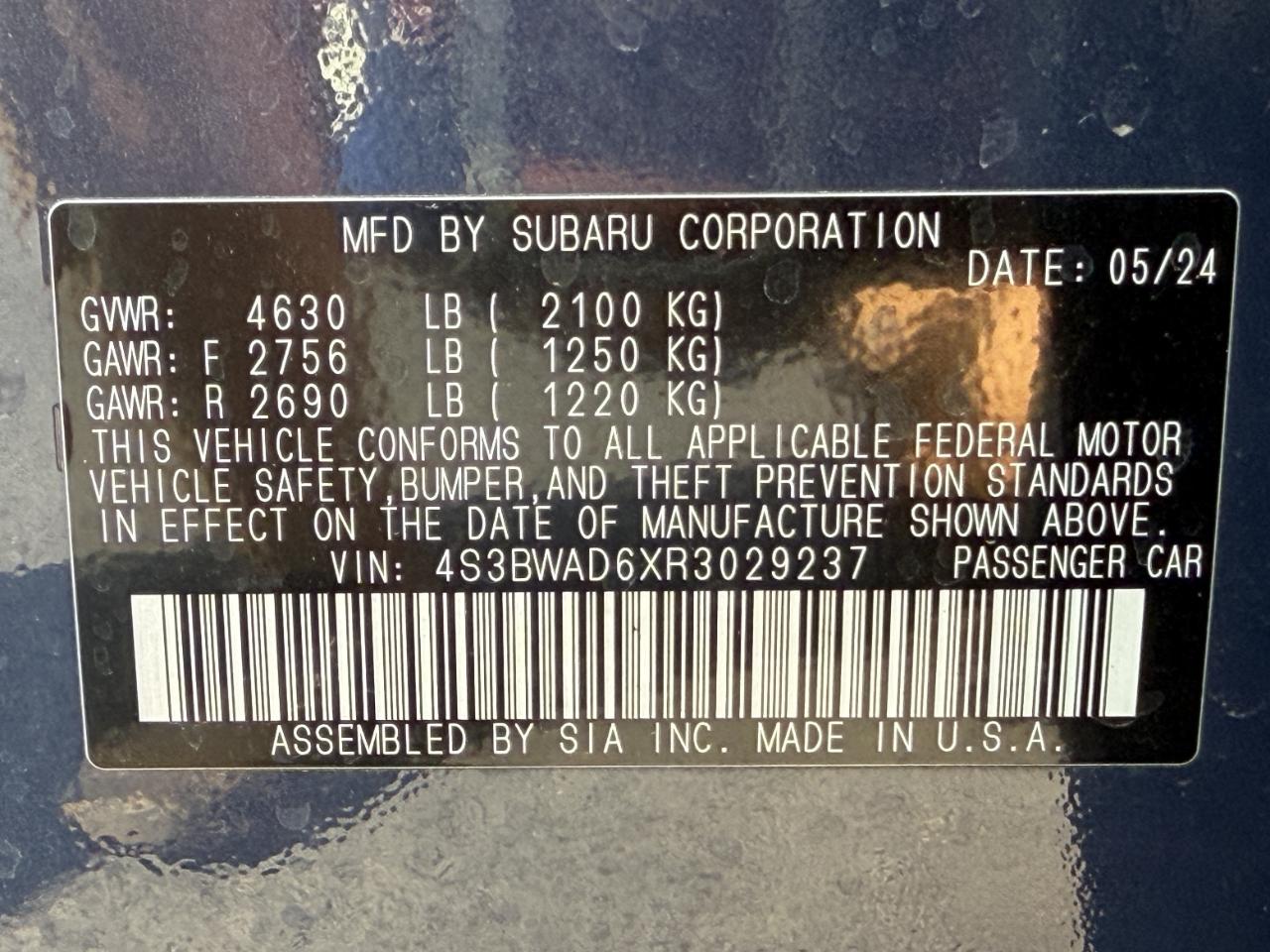 Subaru Legacy Premium 2024