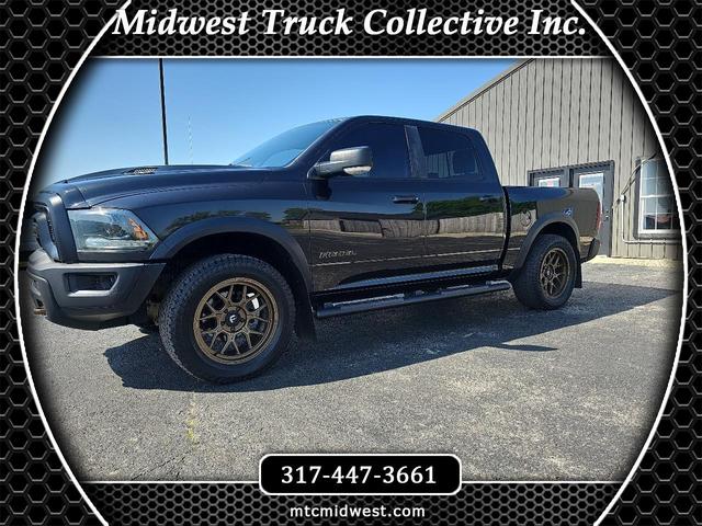 Black 2015 RAM 1500 Rebel Crew Cab 4WD Pickup Truck Four-Wheel Drive Automatic