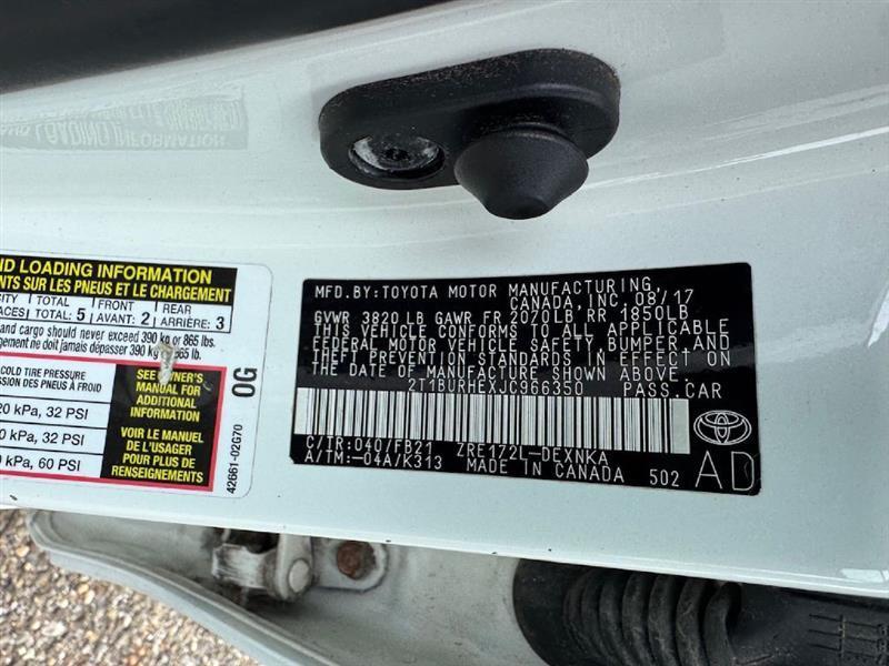 Toyota Corolla L CVT 2018