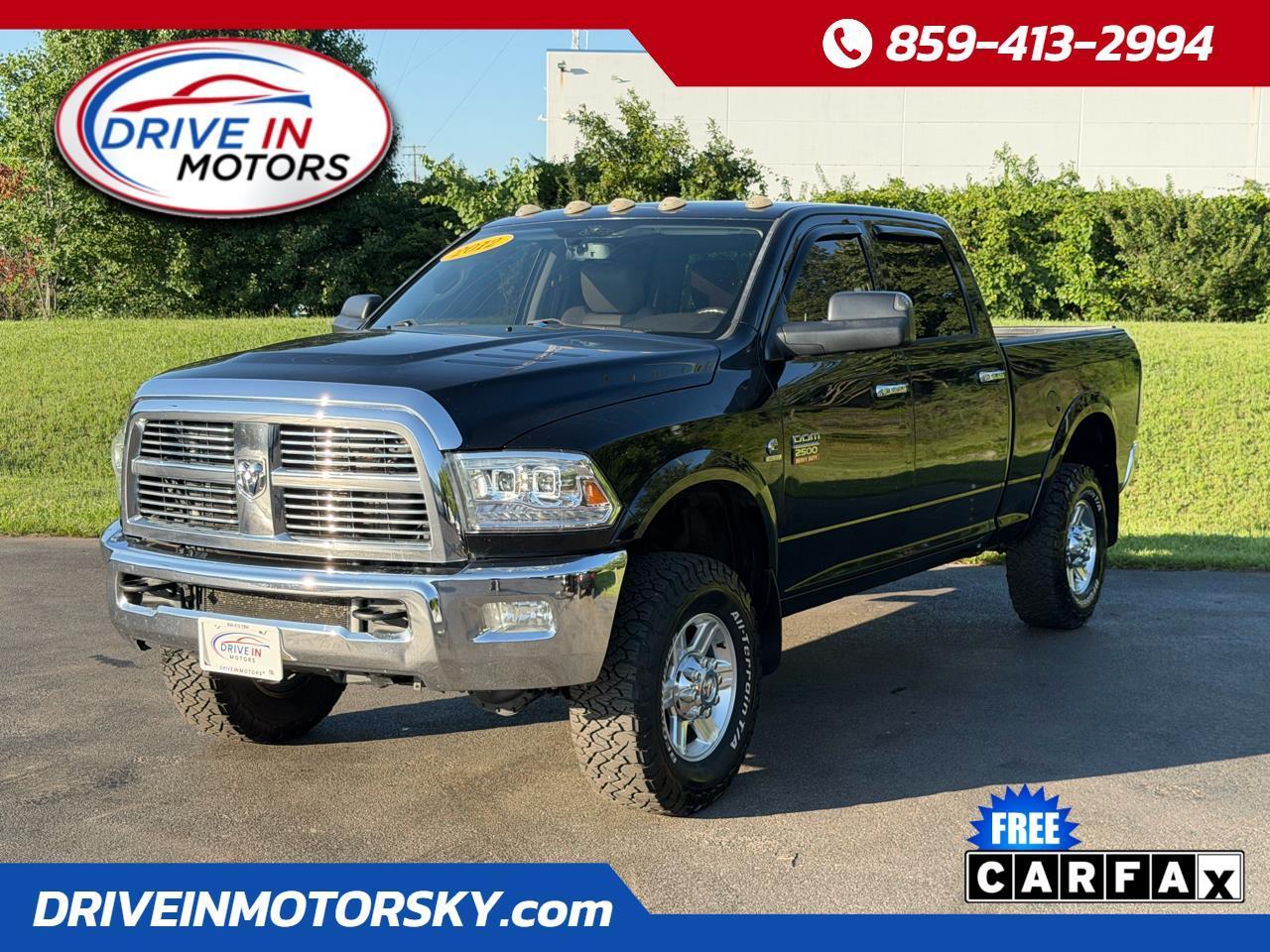 Black 2012 RAM 2500 Pickup Truck Four-Wheel Drive 6-Speed Automatic