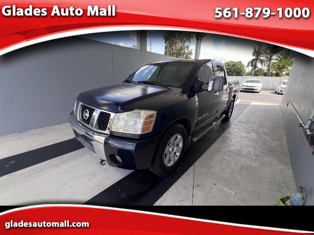 Dark Blue 2007 Nissan Titan Crew Cab LE Pickup Truck Rear-Wheel Drive Automatic