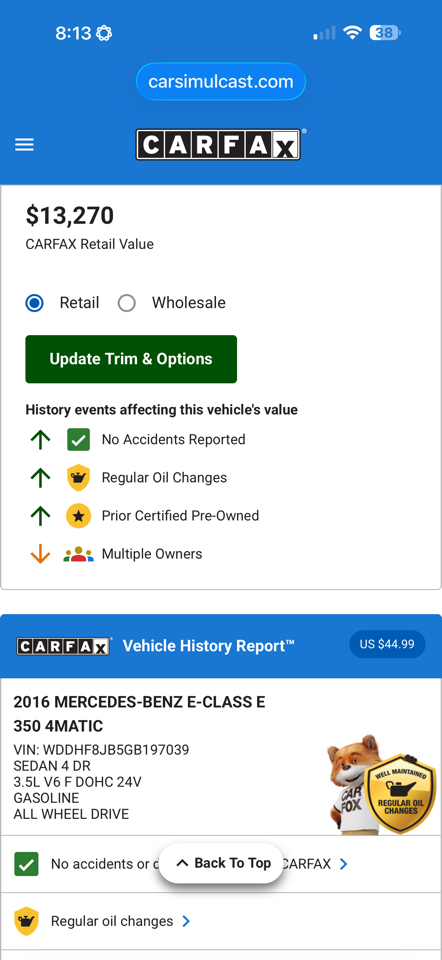 Mercedes-Benz E-Class E350 Sport 4MATIC Sedan 2016