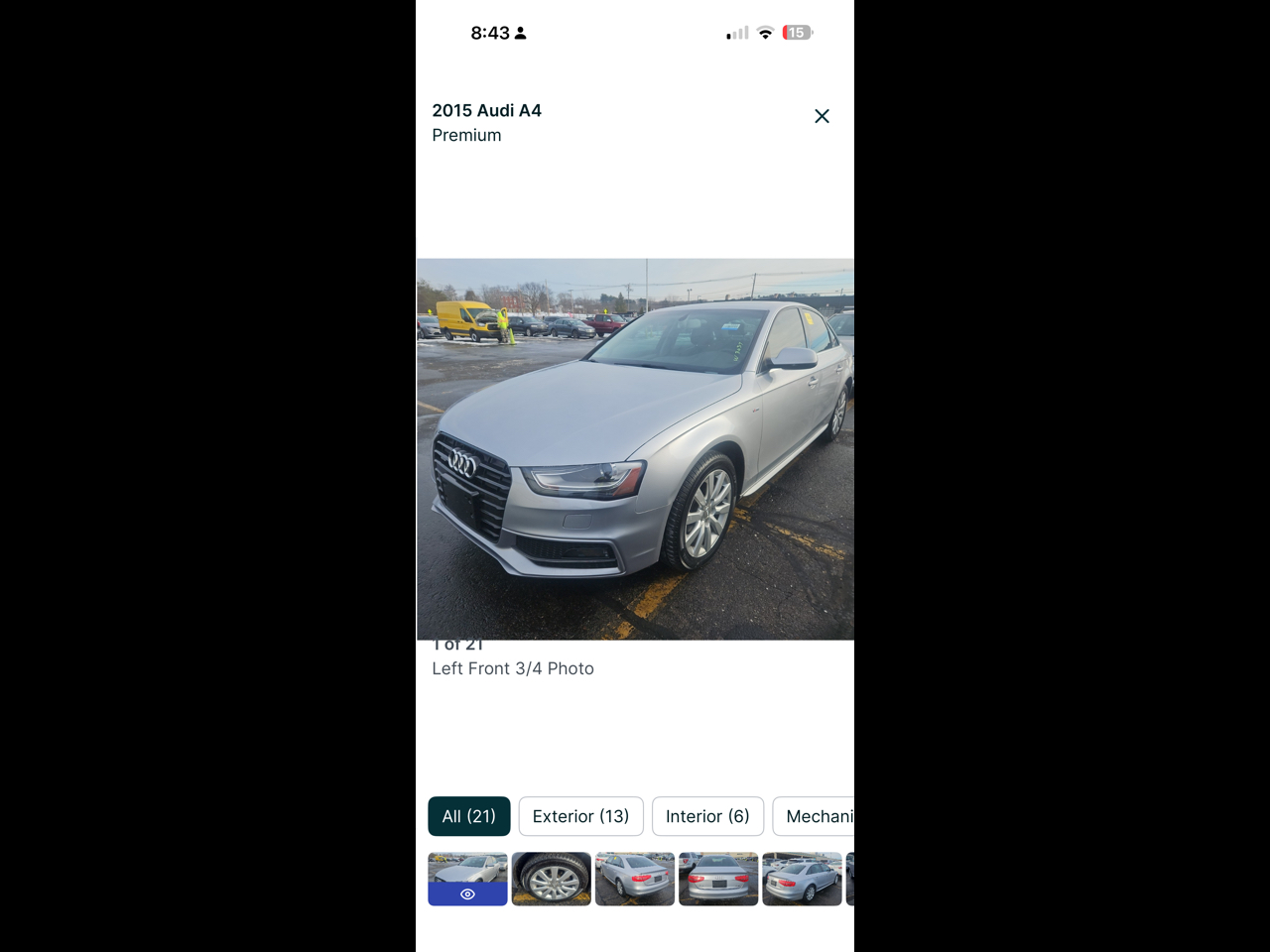 2015 Audi A4 2.0T Sedan quattro Tiptronic