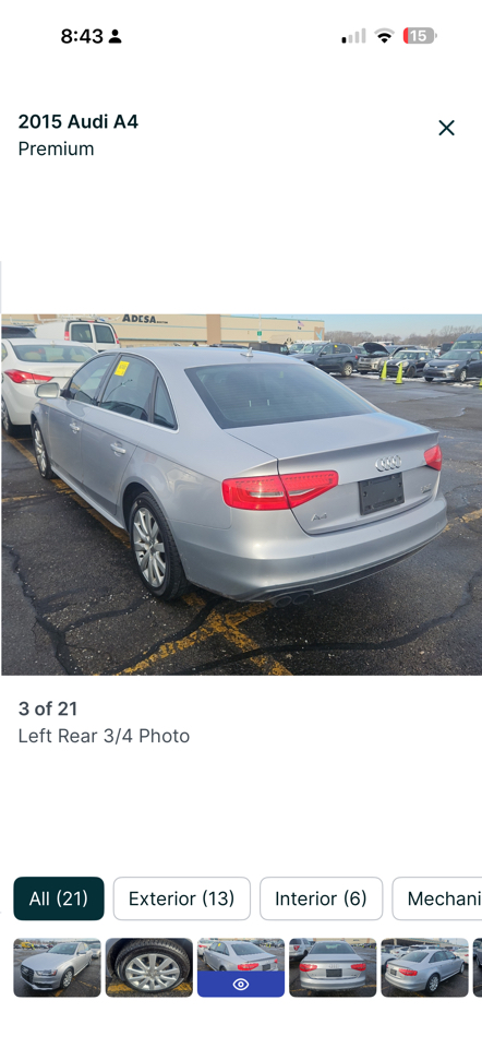 Audi A4 2.0T Sedan quattro Tiptronic 2015