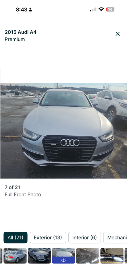 Audi A4 2.0T Sedan quattro Tiptronic 2015