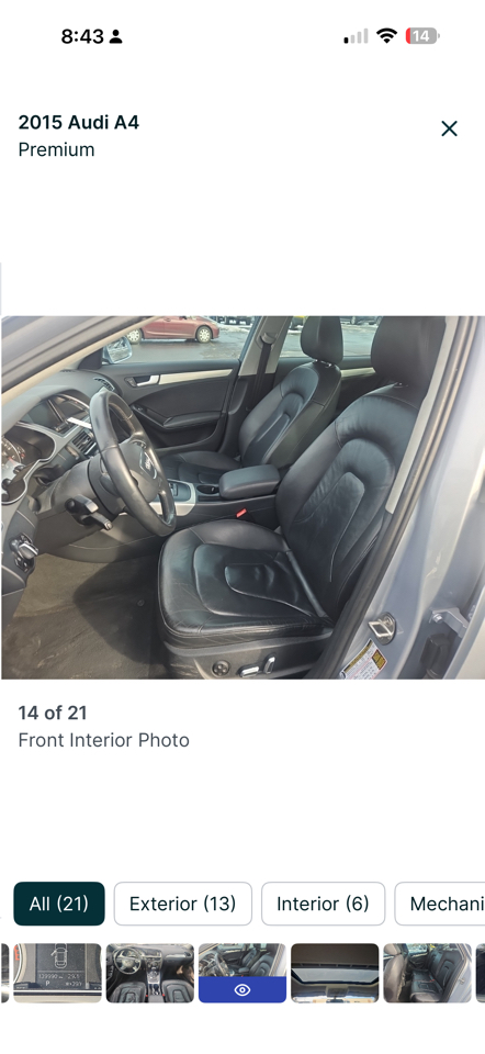 Audi A4 2.0T Sedan quattro Tiptronic 2015