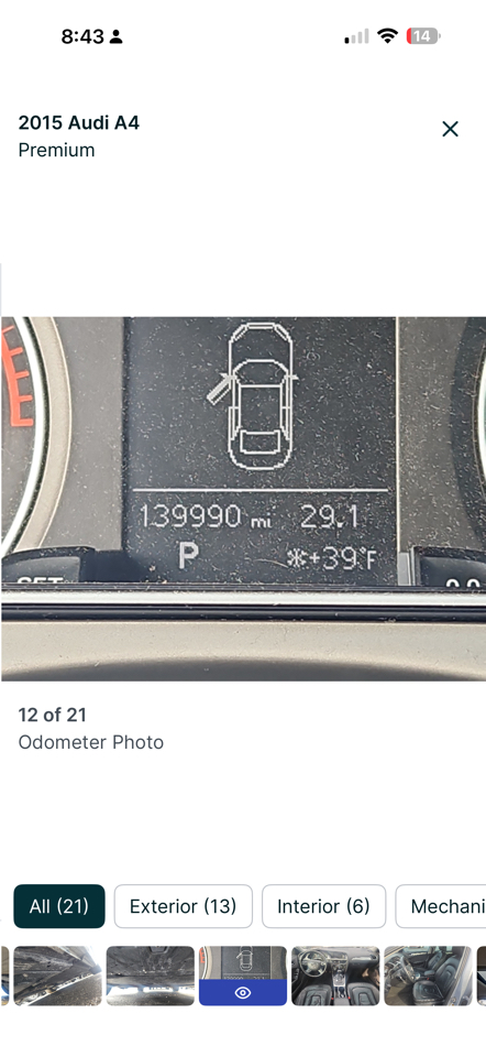 Audi A4 2.0T Sedan quattro Tiptronic 2015