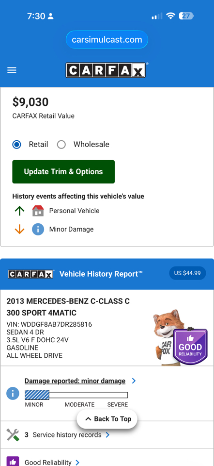 Mercedes-Benz C-Class C300 4MATIC Sport Sedan 2013