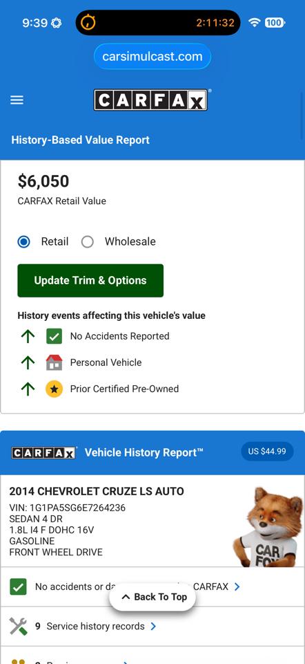 Chevrolet Cruze LS Auto 2014