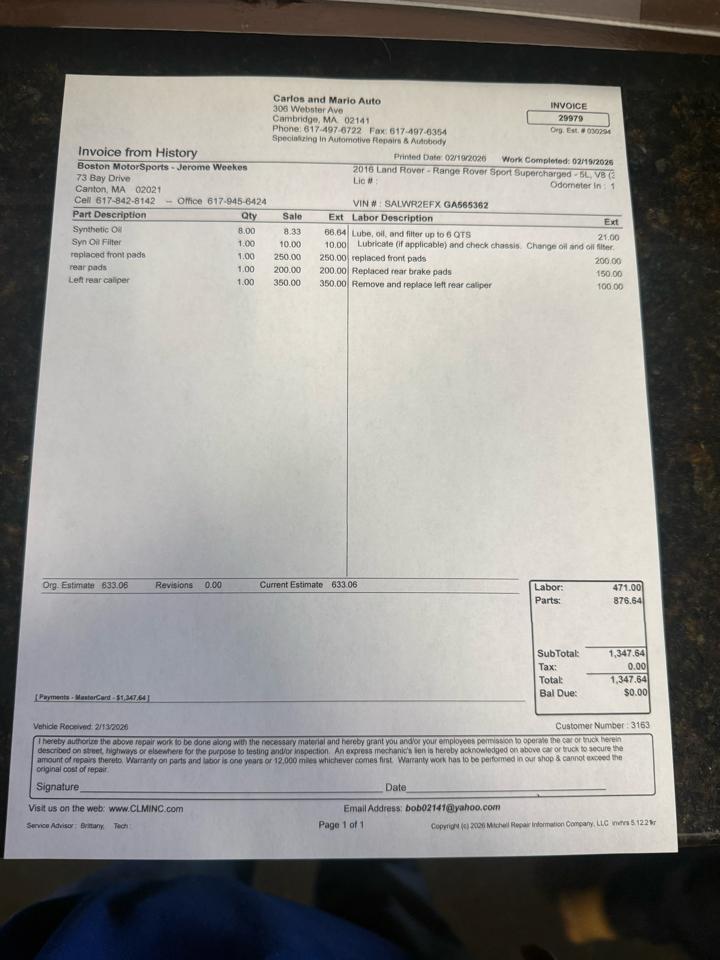 Land Rover Range Rover Sport 5.0L V8 Supercharged 2016