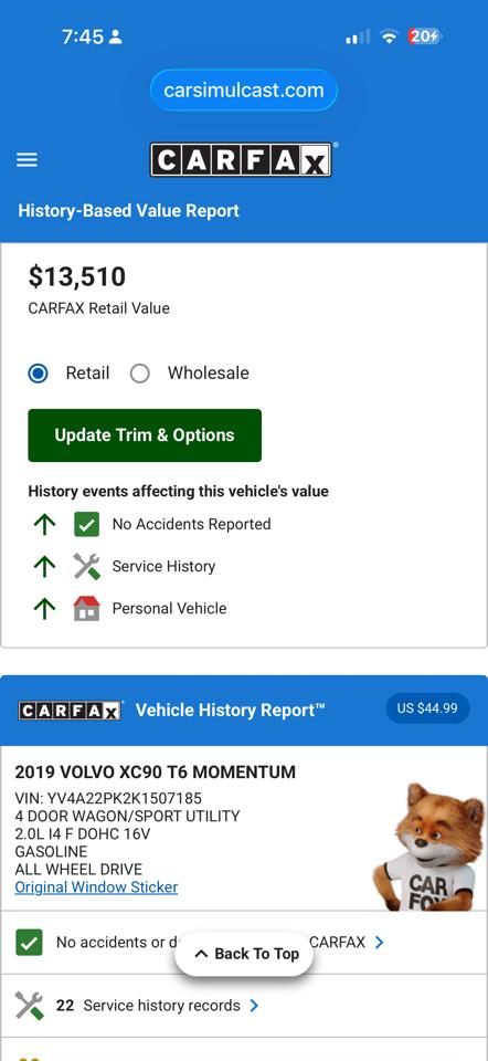 Volvo XC90 T6 Momentum AWD 2019