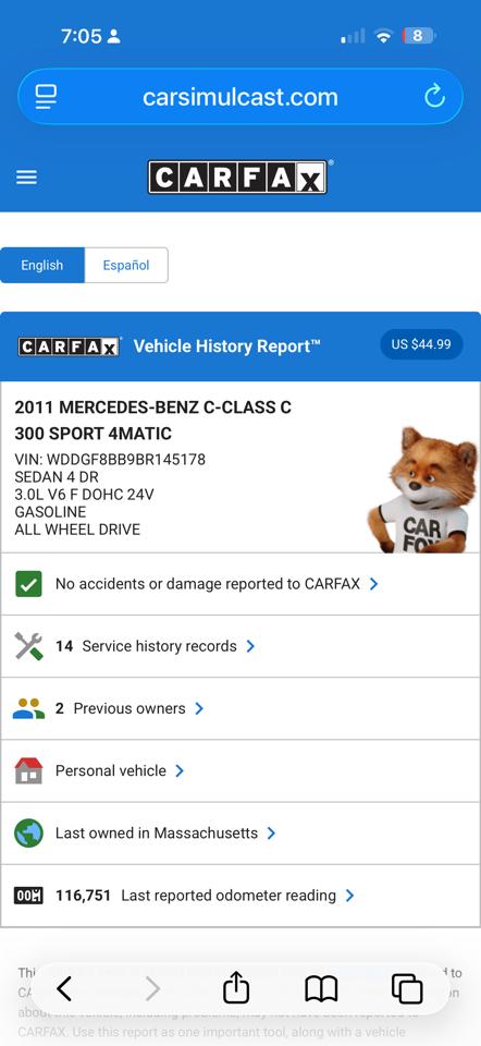 Mercedes-Benz C-Class C300 4MATIC Luxury Sedan 2011