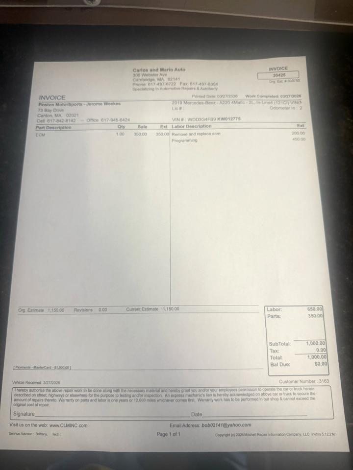 Mercedes-Benz A-Class A 220 2019