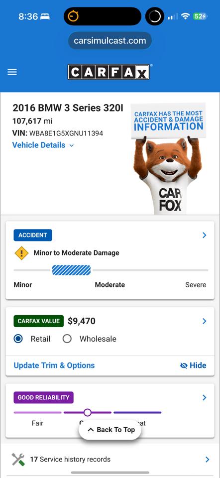 BMW 3-Series 320i Sedan 2016