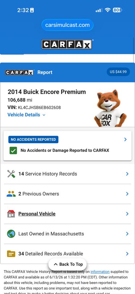 Buick Encore Premium AWD 2014